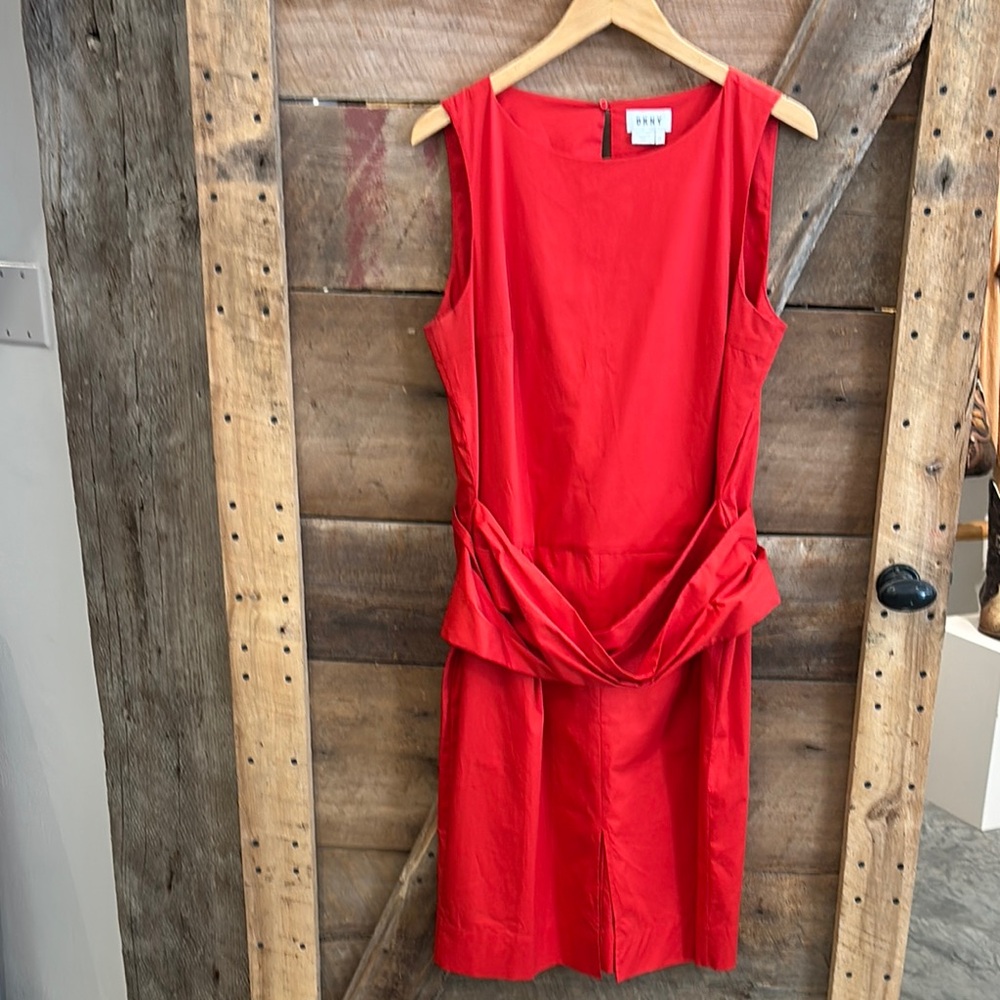 Worn once DKNY red cotton dress